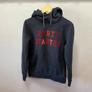 Scotch & Soda Black Hoodie With‎ "Party Starter" Red Print Small